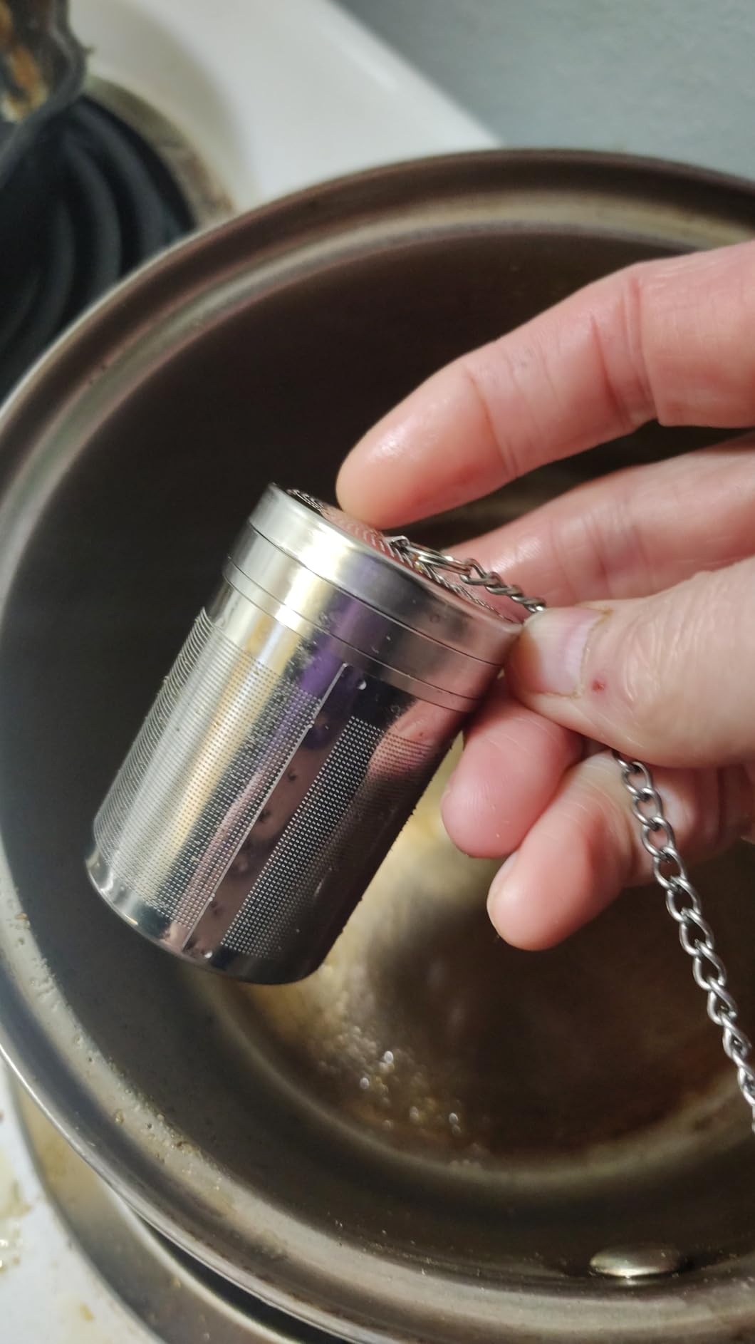 House Again 2 Pack Large Tea Infusers, Extra Fine Mesh Tea Strainers for Loose Tea, Slim Lid & 304 Stainless Steel, Filter Bags Diffusers, Loose Leaf Tea Steeper for Brew Tea Spices & Seasonings customer photo 2