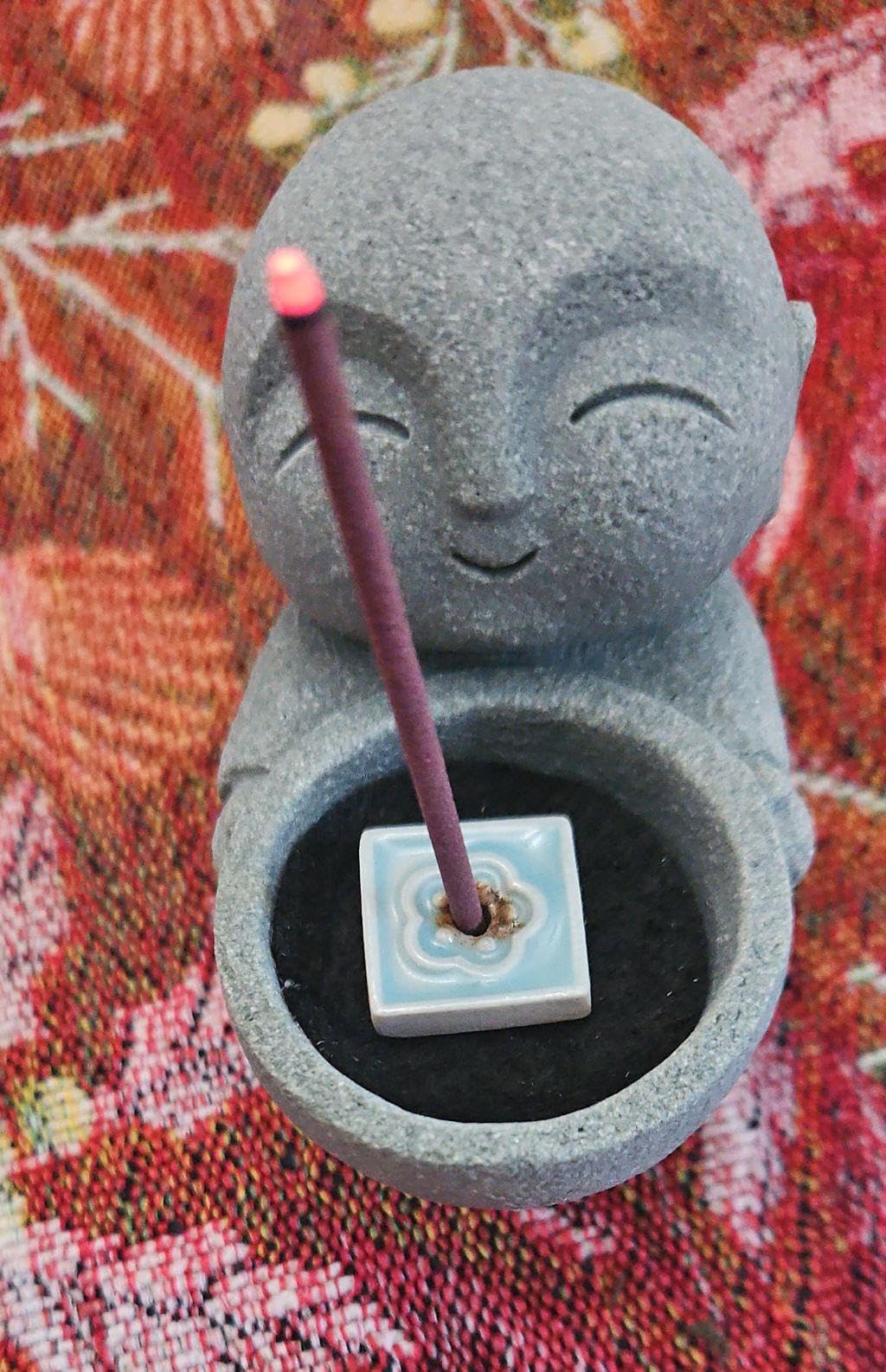 Zen Candle Holder, Buddha Tea Light Holder, Monk Figurine Holder for Japanese Zen Decor & Meditation Space customer photo 1