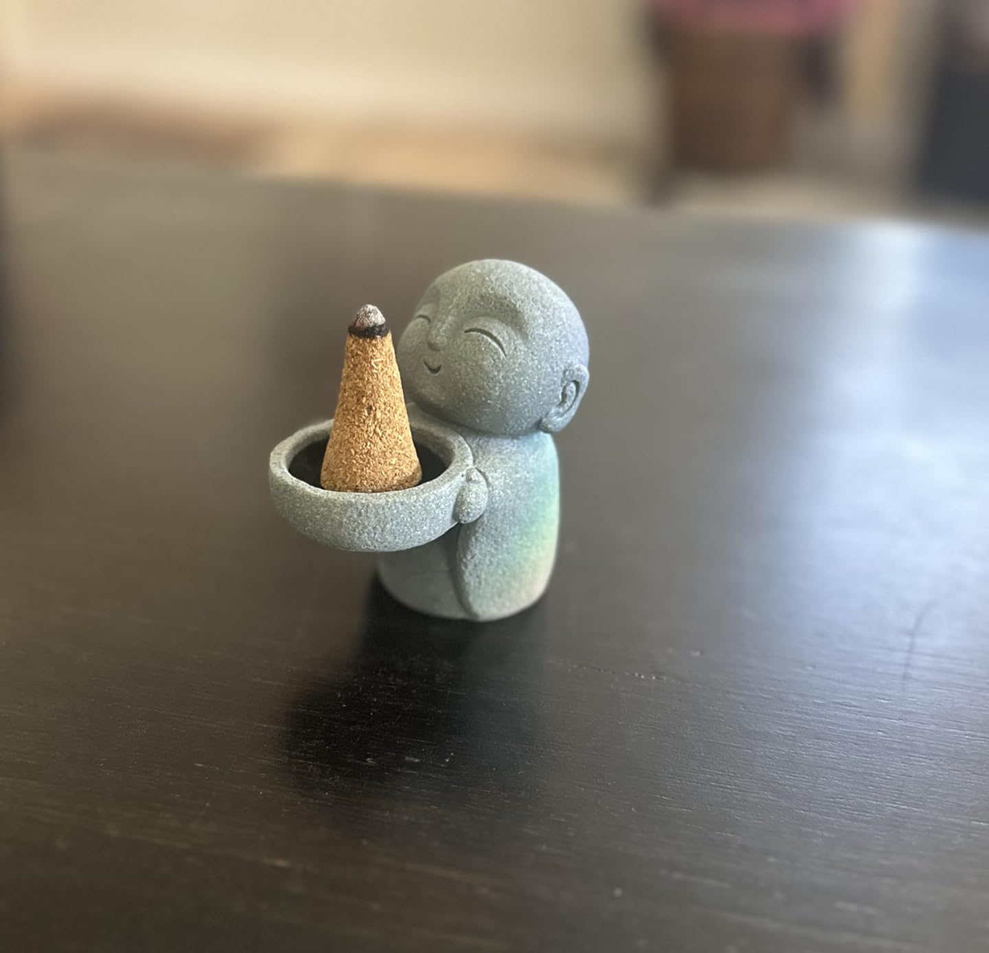 Zen Candle Holder, Buddha Tea Light Holder, Monk Figurine Holder for Japanese Zen Decor & Meditation Space customer photo 2