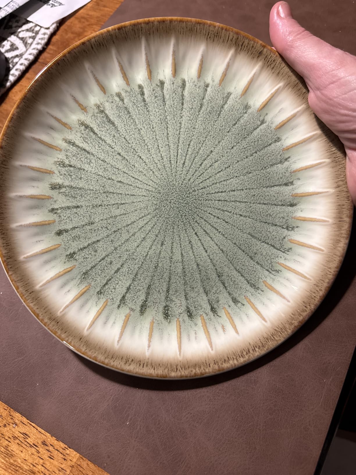 Chantilly Hill 16-Piece Porcelain Dinnerware Set, Round Plates & Bowls, Multicolor Leaf Design, Microwave & Dishwasher Safe, Service for 4 customer photo 1