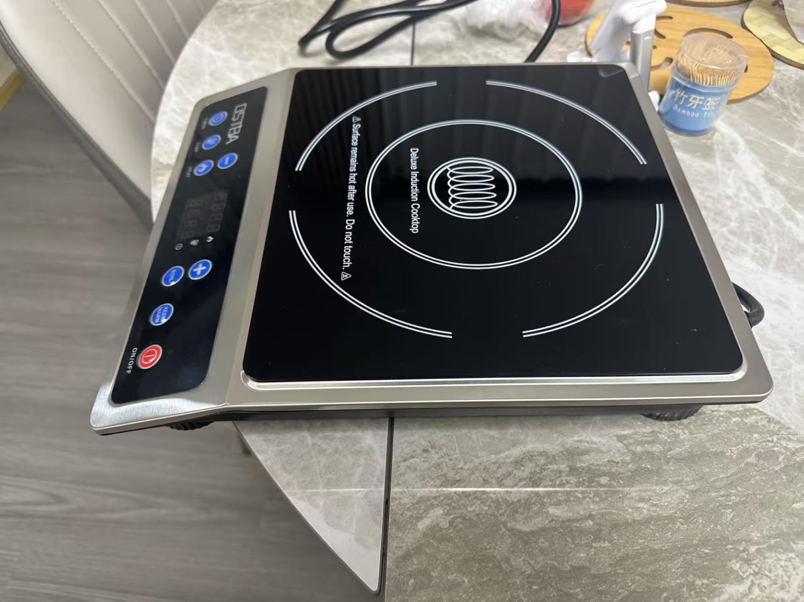 OSTBA 1800W Portable Induction Cooktop, Large Heating Coil Countertop Induction Burner, 10 Power Levels & 120-460°F Temperature Control, 3H Timer, Keep Warm, ETL Certified customer photo 1