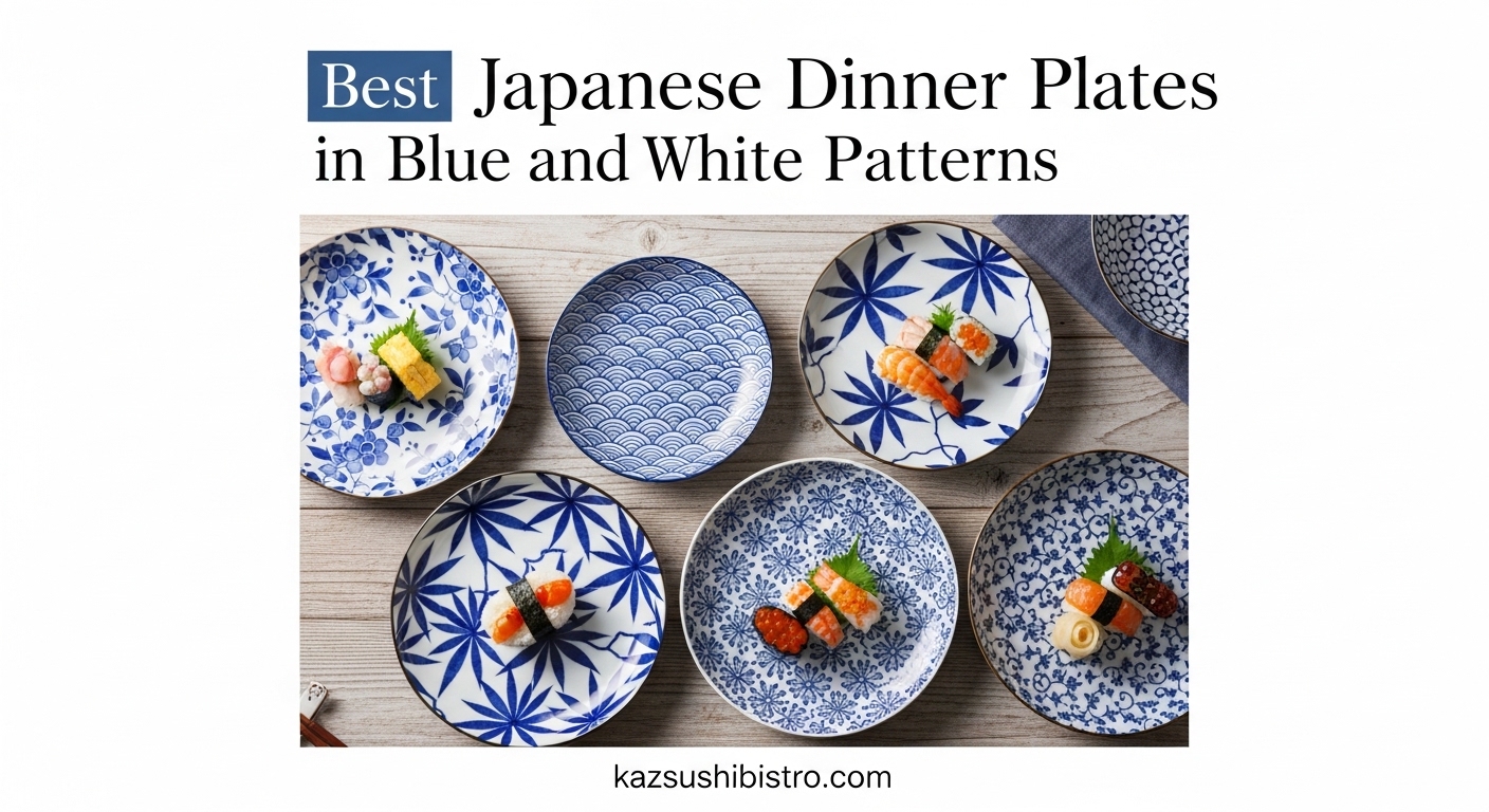 Best Japanese Dinner Plates in Blue and White Patterns