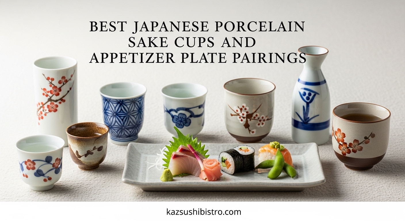 Best Japanese Porcelain Sake Cups and Appetizer Plate Pairings