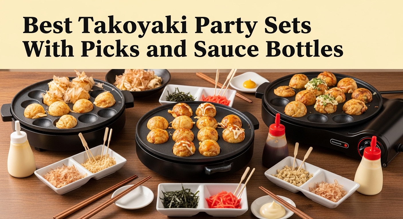 Best Takoyaki Party Sets With Picks and Sauce Bottles