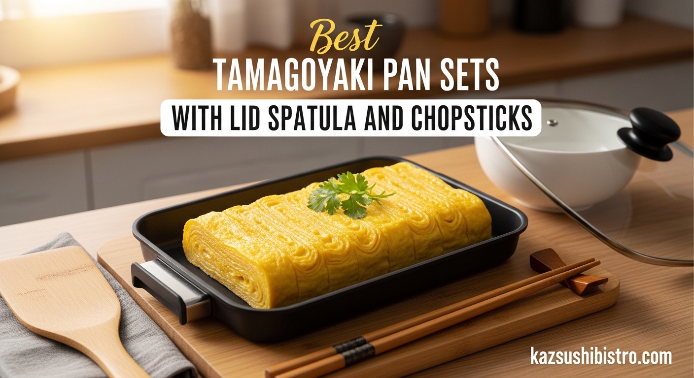 Best Tamagoyaki Pan Sets With Lid Spatula and Chopsticks