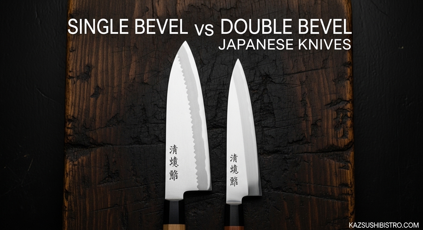 Single Bevel vs Double Bevel Japanese Knives
