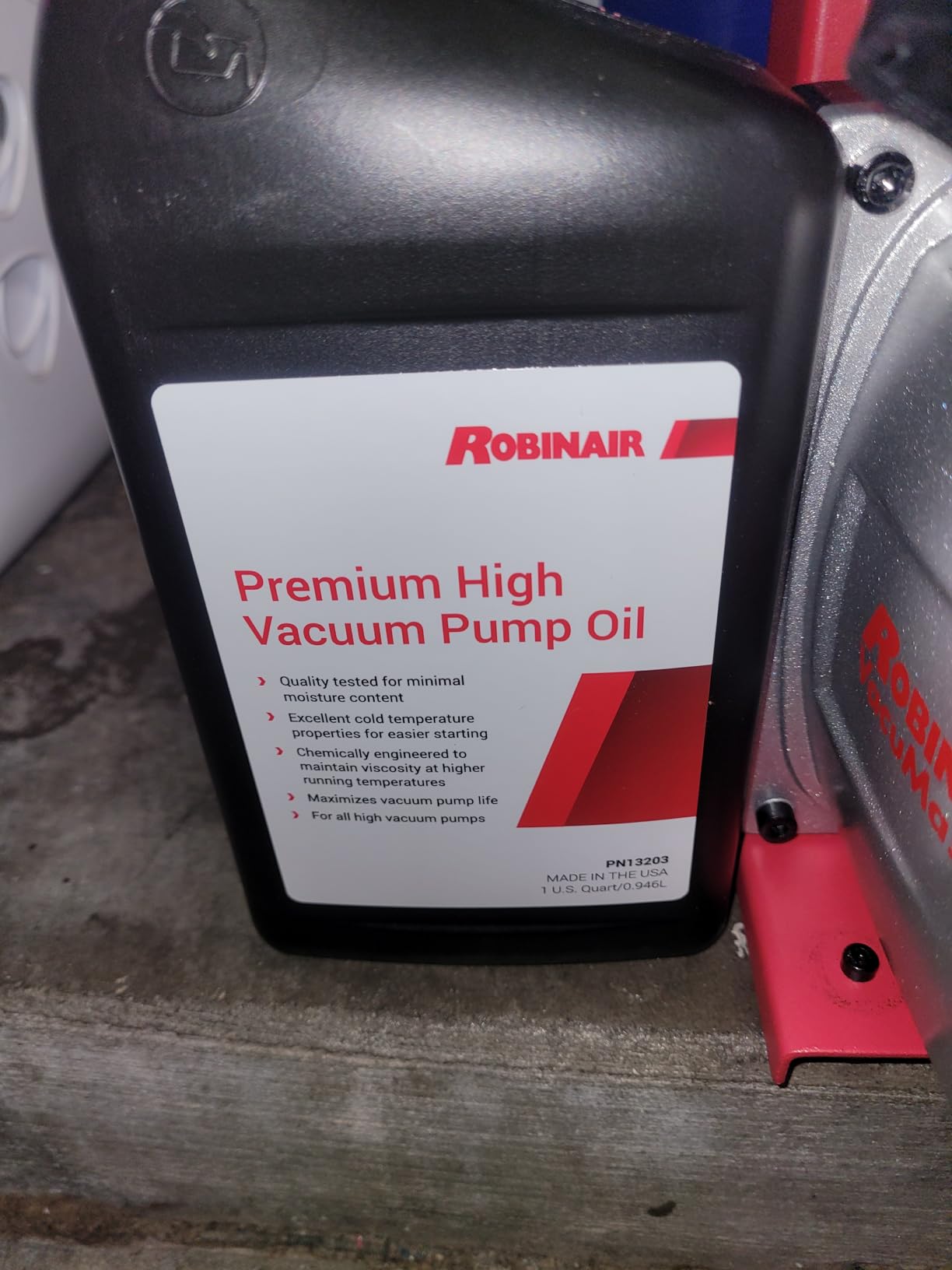 Robinair 15500 VacuMaster Vacuum Pump - 2-Stage, 5 CFM, 35 Micron Rating, 1/3HP 115V/60HZ Motor customer photo 2