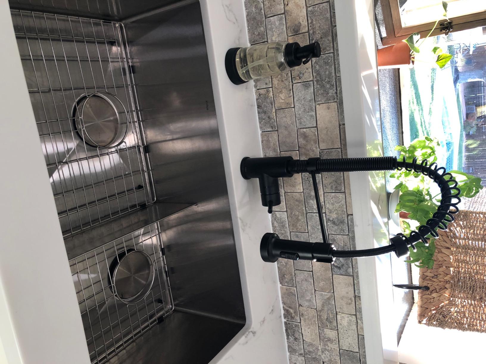 Kraus KHU103-33 33 Inch 60/40 Double Bowl 16 Gauge Undermount Stainless Steel Kitchen Sink customer photo 2