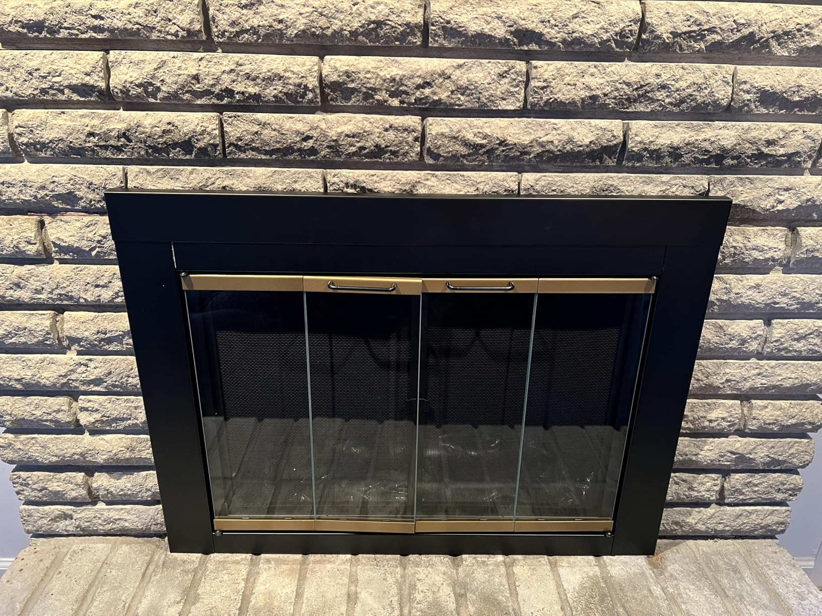 Pleasant Hearth Arrington Small Glass Fireplace Doors AR-1020 customer photo 1