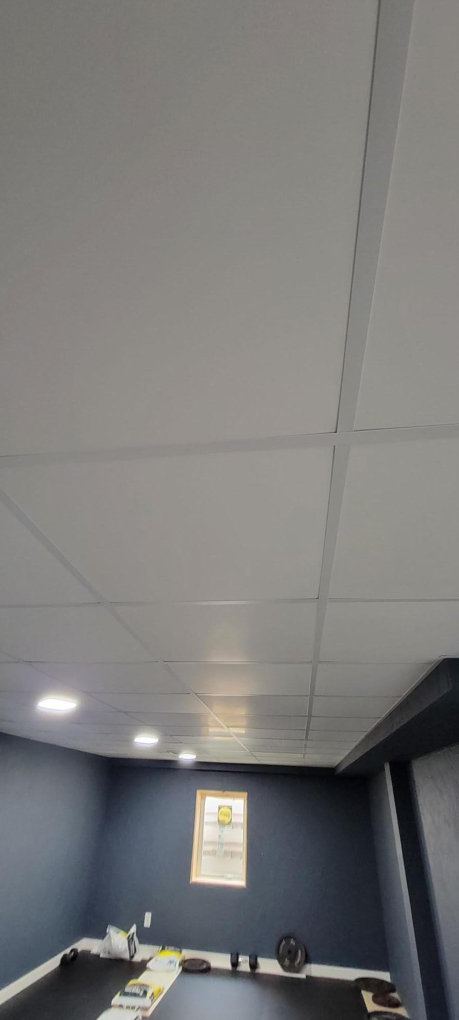 Genesis 2ft x 4ft Smooth Pro White Ceiling Tiles - Easy Drop-In Installation, Waterproof, Washable and Fire-rated - High-Grade PVC to Prevent Breakage customer photo 1