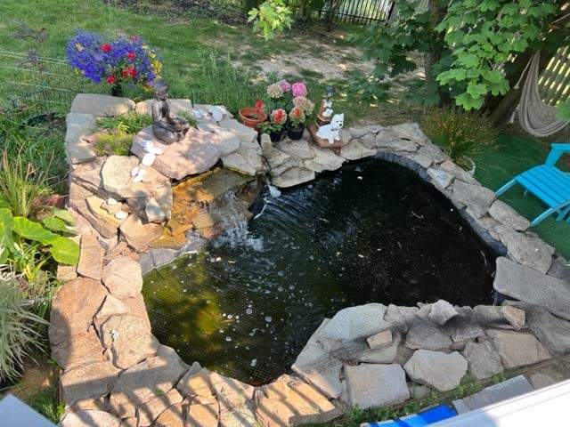 PondBuilder Crystal 4000 GPH Pond Kit 15 x 15 Ft EPDM Liner, Custom water feature kit, 20 inch waterfall, 7 inch skimmer, Aqua Pulse pump, all hardware included customer photo 1