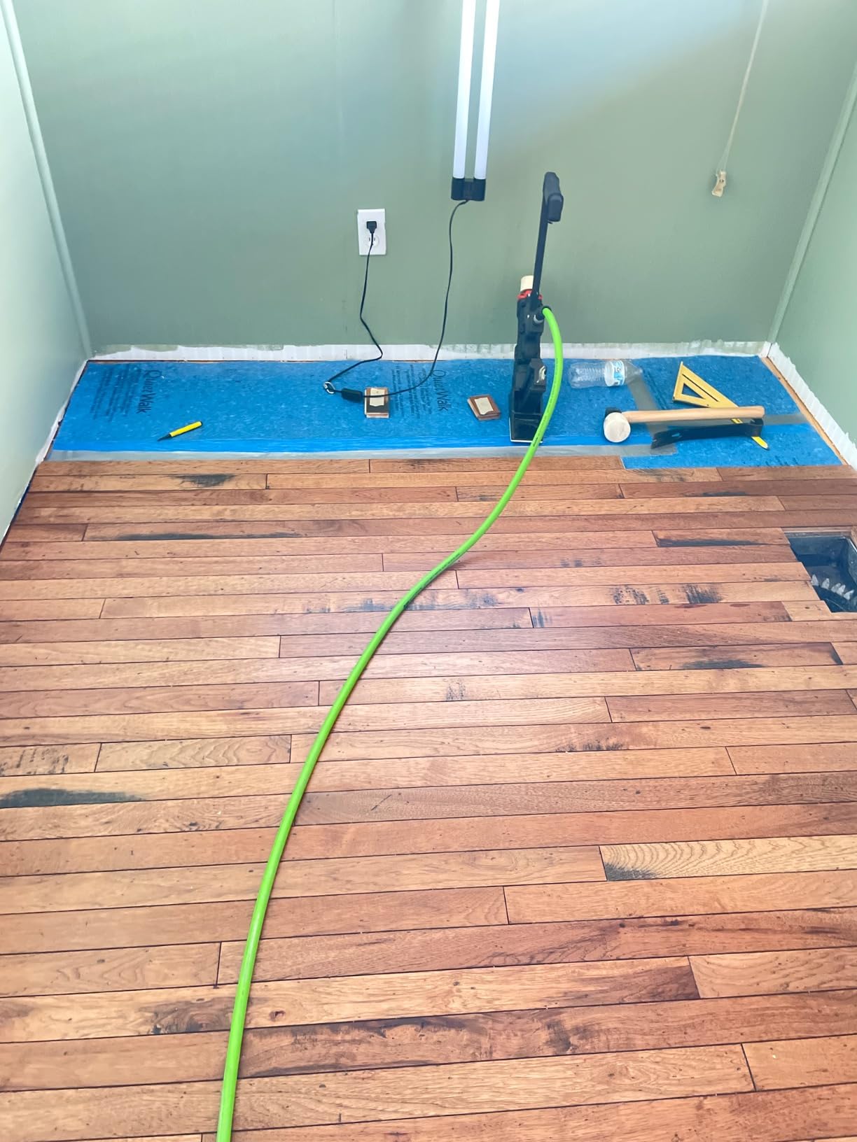 QuietWalk Underlayment 360 sq ft - 3 mm Thick - for Laminate & Hardwood Floors - Recycled Fiber - Floating Install - Sound & Moisture Barrier - Made in USA customer photo 1