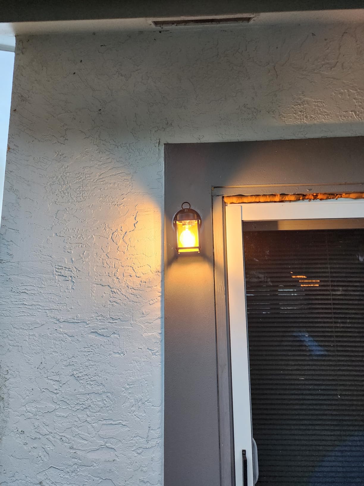 DESIGNERS FOUNTAIN Preston Outdoor Light Fixture, 8 Inch Exterior Wall Lantern Sconce for Front Door, Patio and Porch, Black, 1161-BK customer photo 1