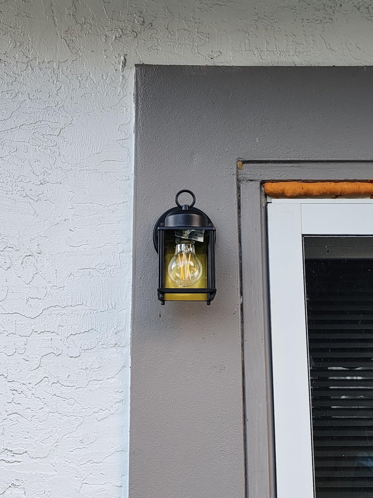 DESIGNERS FOUNTAIN Preston Outdoor Light Fixture, 8 Inch Exterior Wall Lantern Sconce for Front Door, Patio and Porch, Black, 1161-BK customer photo 2