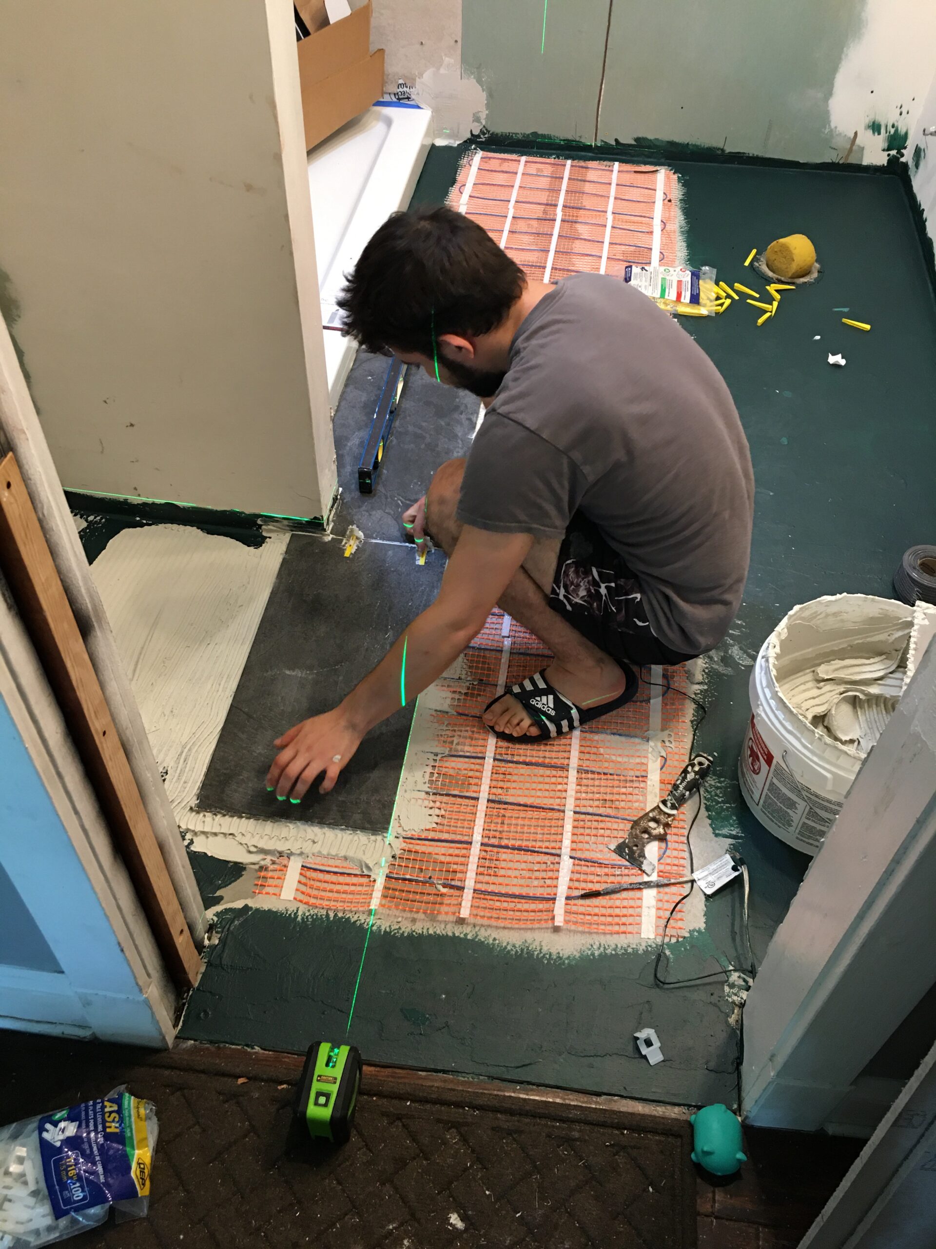 SunTouch TapeMat Electric Floor Heating Mat, 10 Sq. Ft., 2' x 5', (120V), Plain customer photo 2