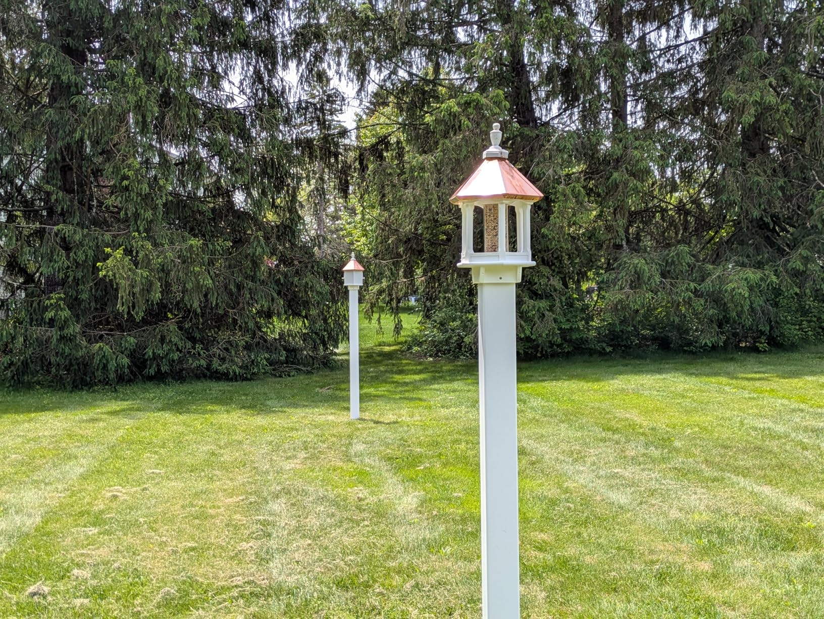 WamBam 4ft White Vinyl Finishing Post | No Dig, Steel Pipe Anchor, for Nantucket, Sturbridge, and Westport Fences, BL19042 customer photo 1