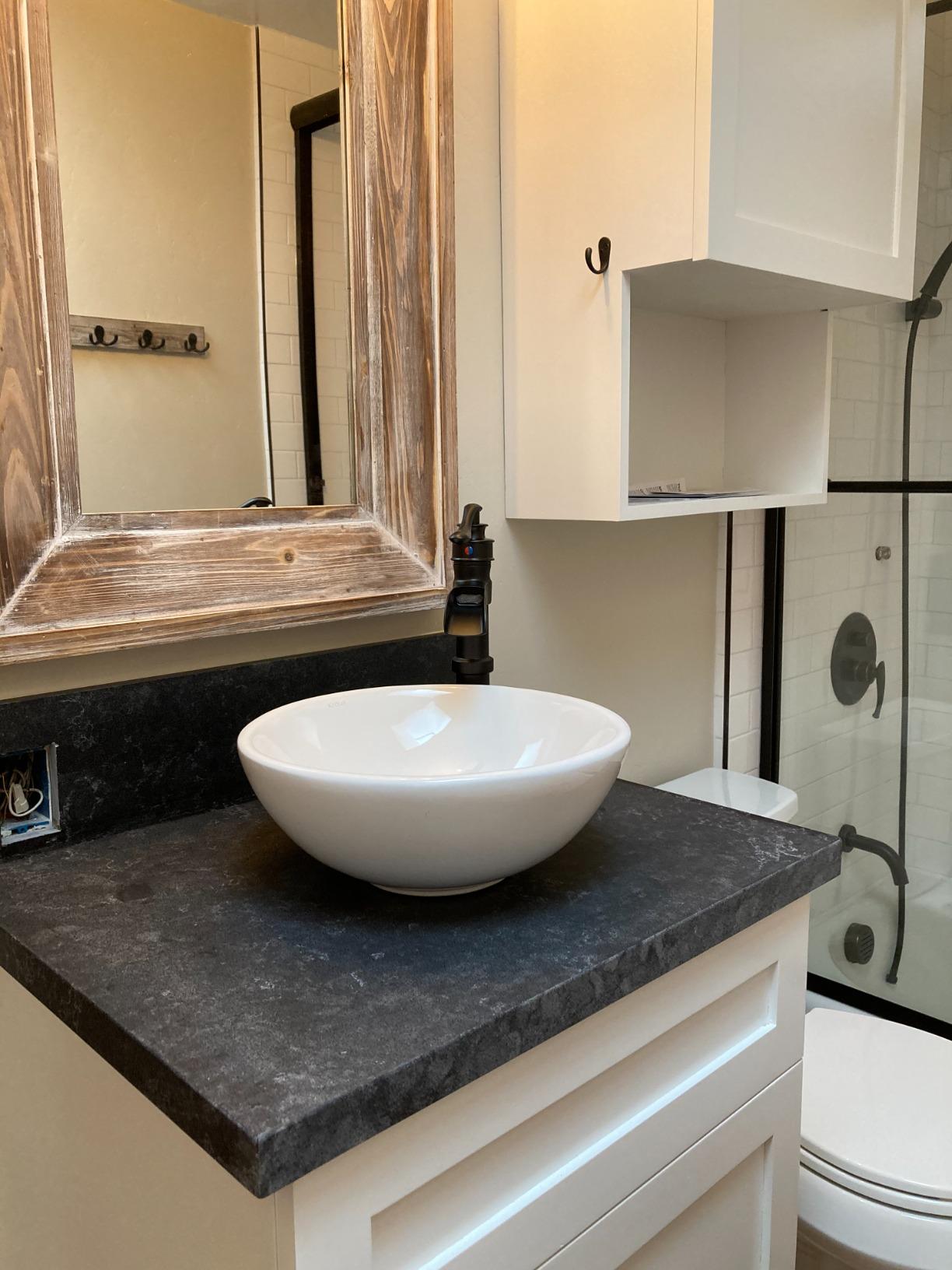 KRAUS Elavo Round Vessel White Porcelain Ceramic Bathroom Sink, 14 inch KCV-341 customer photo 2