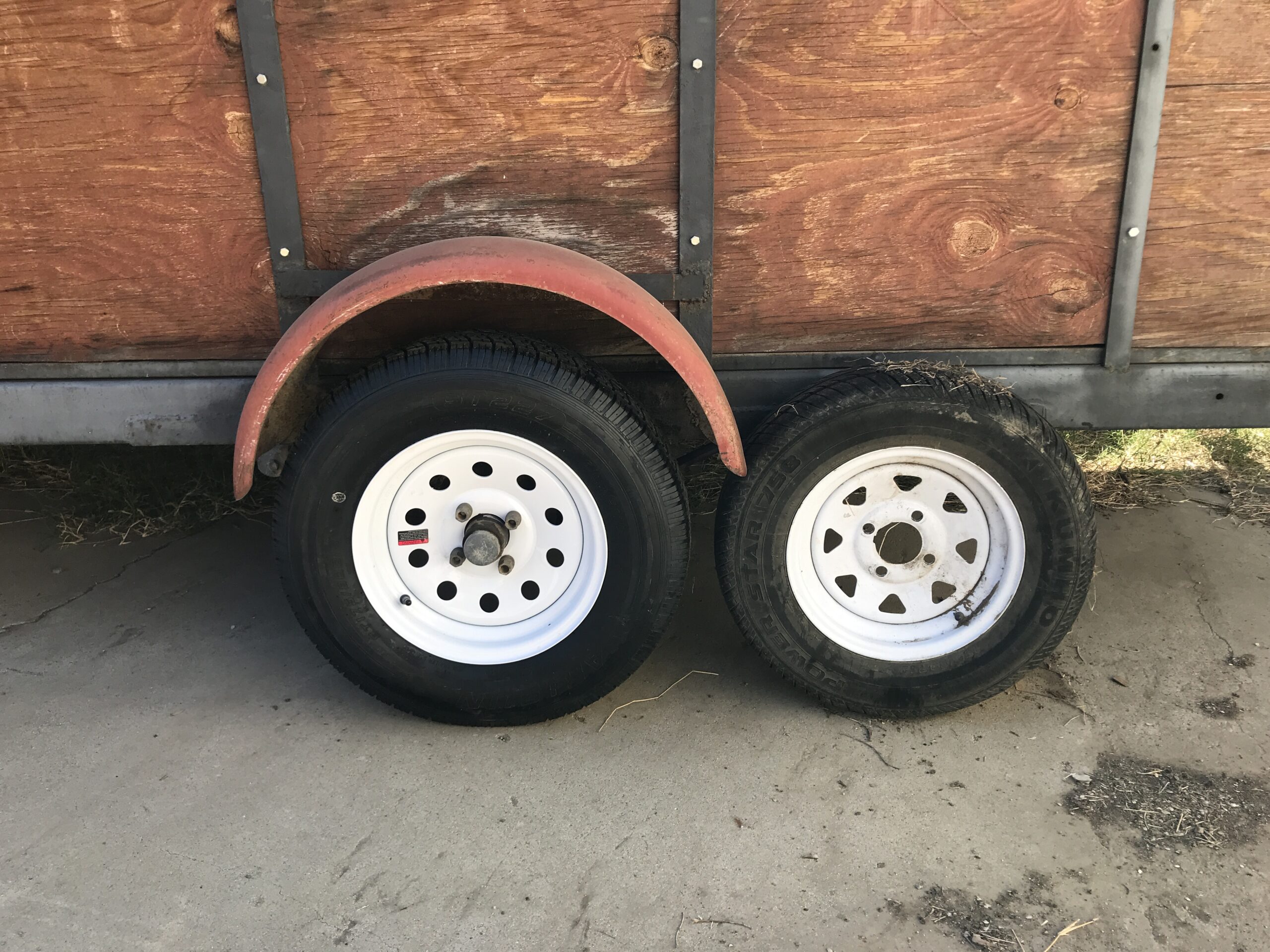 eCustomrim 2-Pack Trailer Tire Rim Assembly ST175/80D13 LRC 4 Lug White | 175/80 D 13 Inch Load Range C 6 Ply Tire, 4 Lug On 4 Inch Center White Steel Wheel customer photo 2