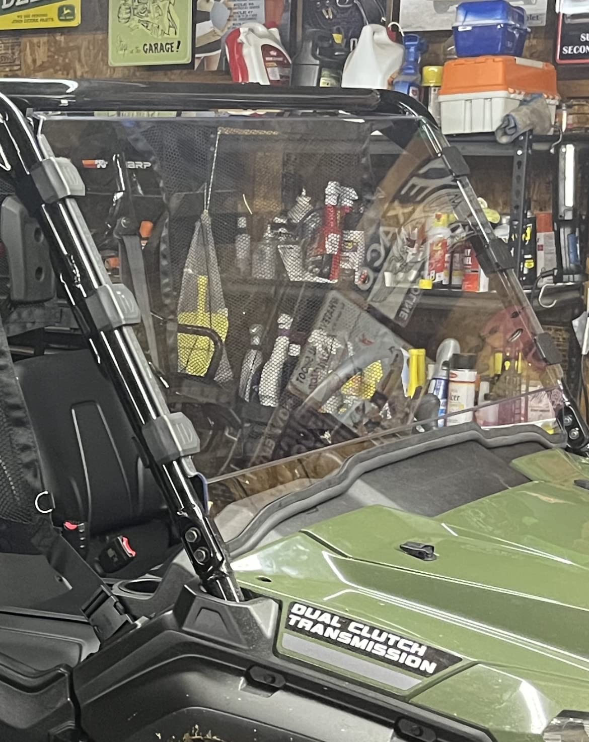 SuperATV Durable Clear Windshield for Honda Pioneer 1000 1000-5 Scratch Resistant 1/4