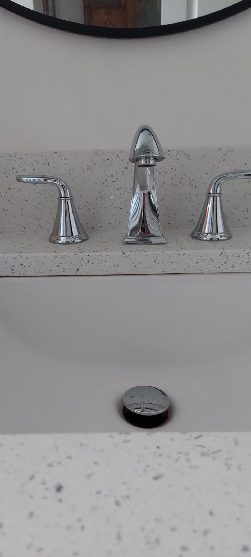 Pfister Pasadena 8 inch Widespread 3 Hole Bathroom Sink Faucet with 2 Handles, Brushed Nickel Finish, Push & Seal Drain, Water-Efficient WaterSense Certified LF049PDKK customer photo 2
