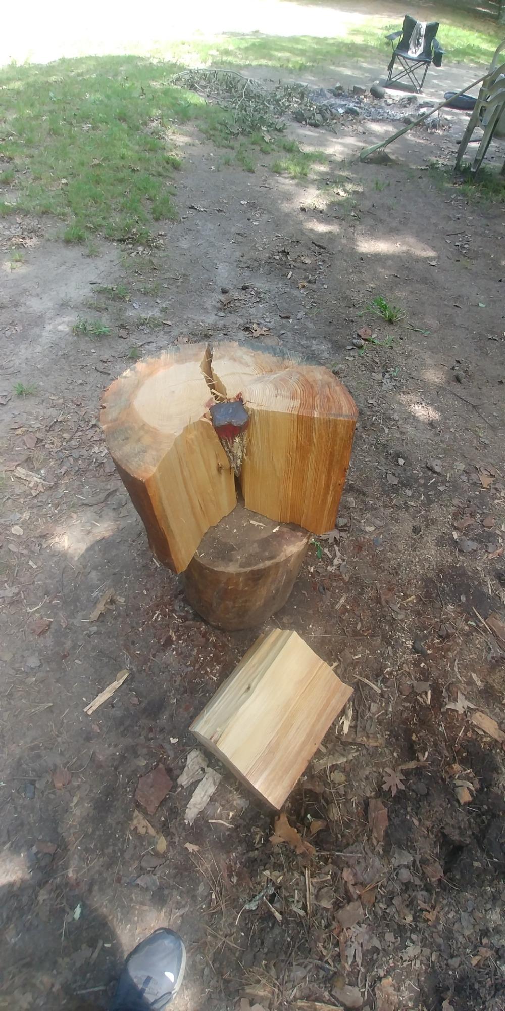 Manual Log Splitter Wedge 4-Direction Steel Splitting Wedge, Wood Splitter Tool, 4 lbs customer photo 2