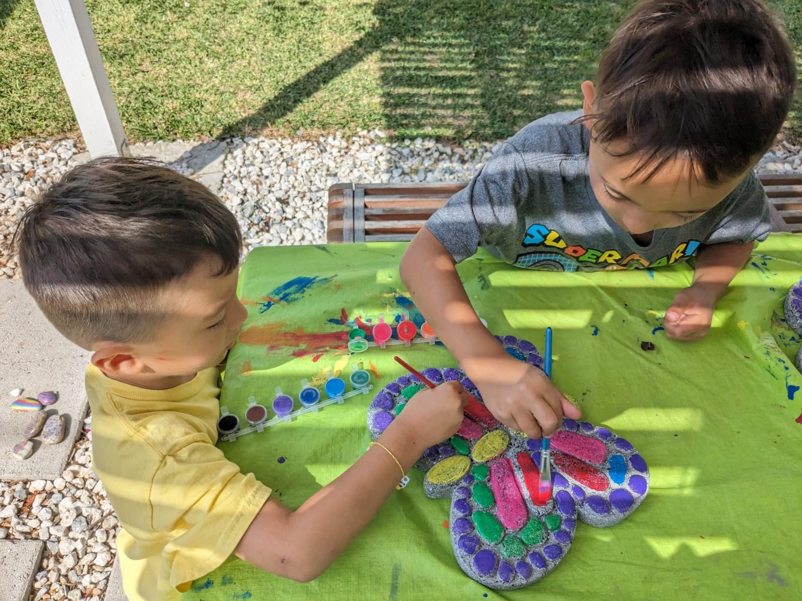 MindWare Paint Your Own Stepping Stone Butterfly | Paint your own stepping stone butterfly-all the colors and tools included. Ages 8+ customer photo 1