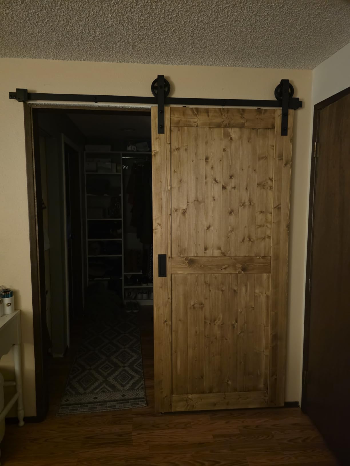 WINSOON 6FT Heavy Duty Sliding Barn Door Hardware Kit, Black 5-16FT, Silent Glide, Easy to Install, Includes Tracks, Big Wheel Hangers, Floor Guide and Other Necessary Hardware customer photo 2