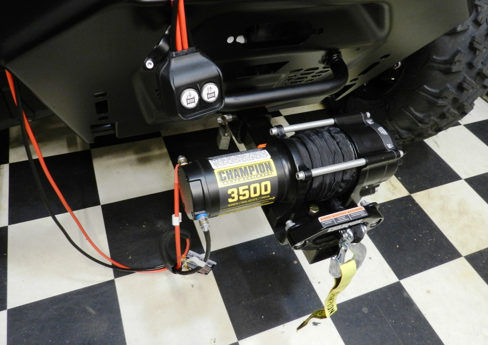 Champion Power Equipment 3500-lb. ATV/UTV Synthetic Rope Winch Kit customer photo 2