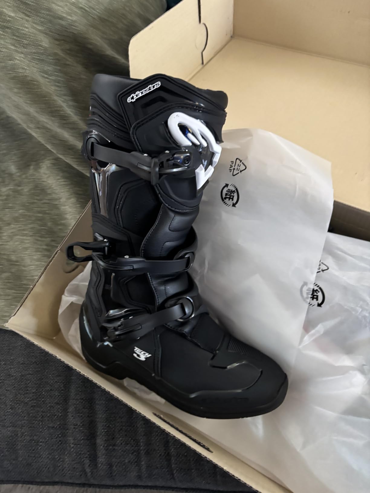 Alpinestars Tech 3 Motocross Boots, Durable & Lightweight, CE-Certified For Off-Road Powersports, 11, Black customer photo 1