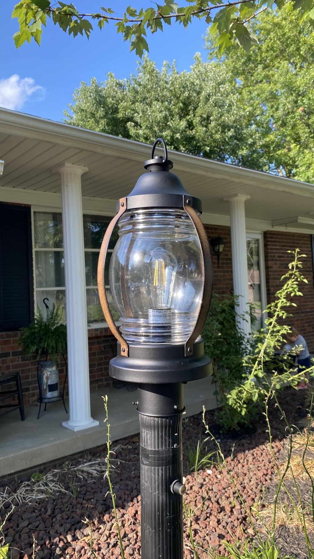 Westinghouse 6335100 Canyon One-Light Outdoor Wall Fixture, Textured Black and Barnwood Finish with Clear Glass customer photo 1