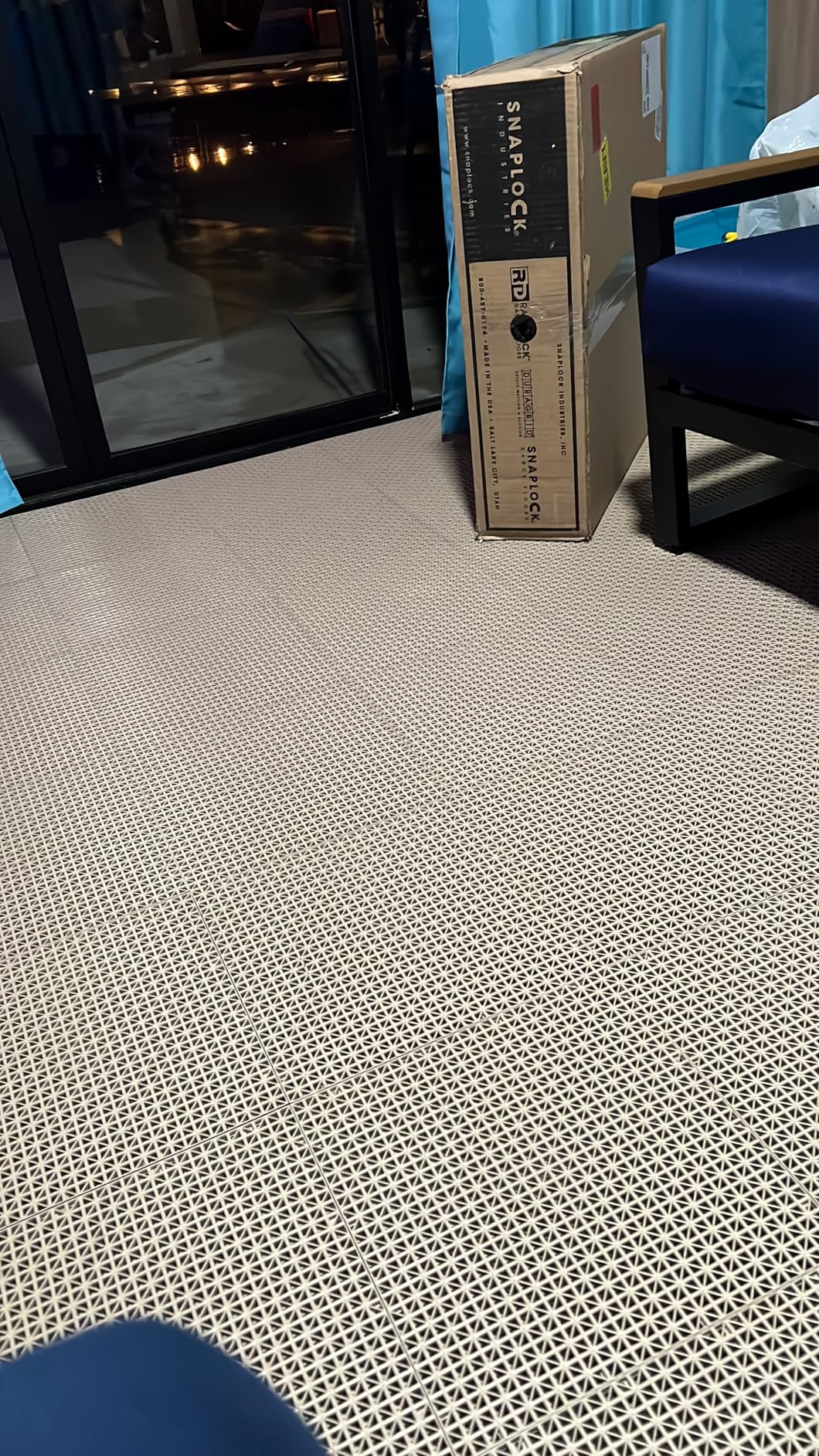 DuraGrid Deck Tiles, Interlocking Outdoor Tiles for Patio, Self-Draining, UV-Resistant, Water-Resistant Modular Flooring, Easy Install, 40 Pack, Beige customer photo 2