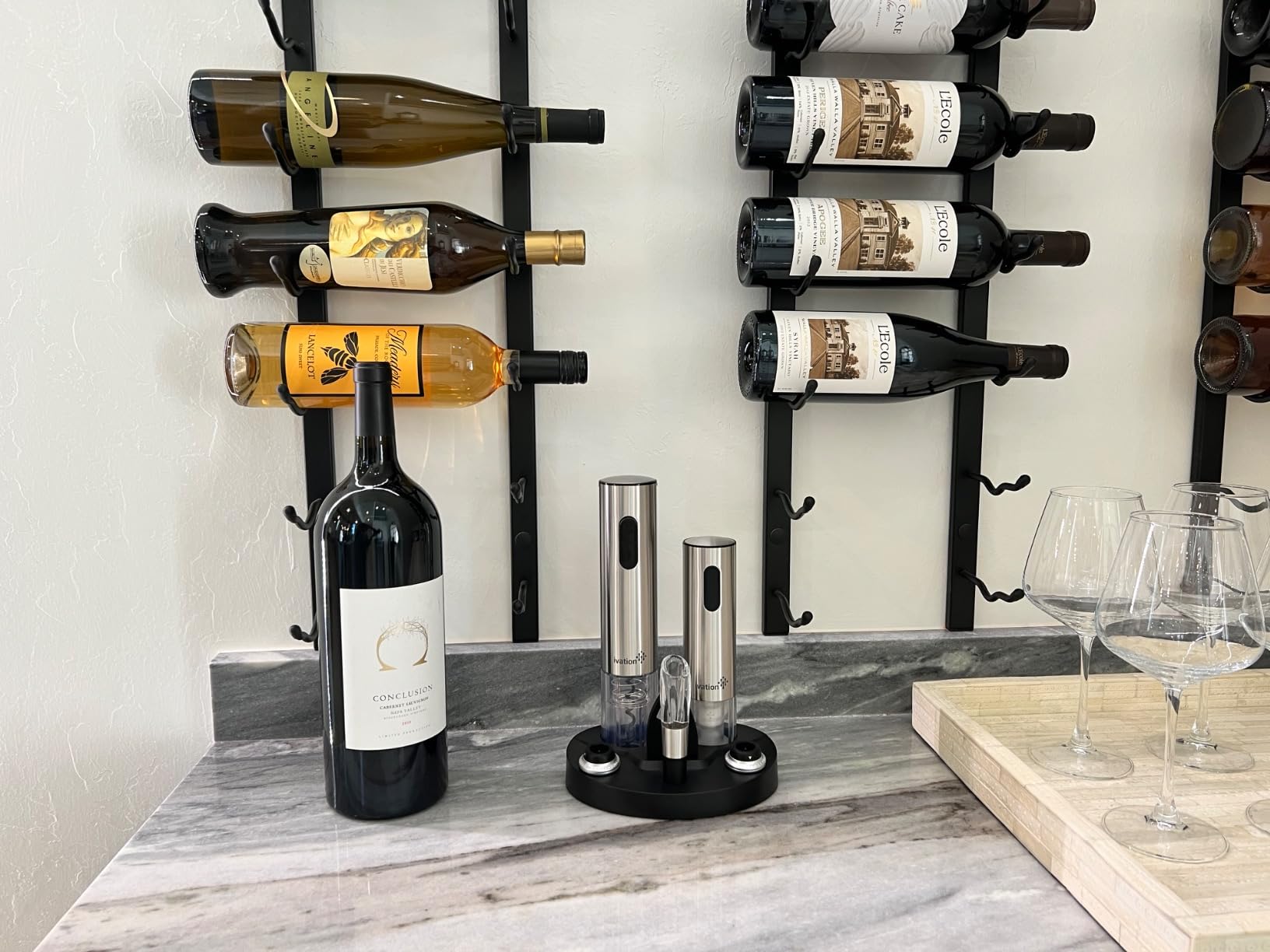 Ivation Electric Wine Gift Set - Includes Bottle Opener, Aerator, Vacuum Preserver, Stoppers, Foil Cutter & Charging Base customer photo 1
