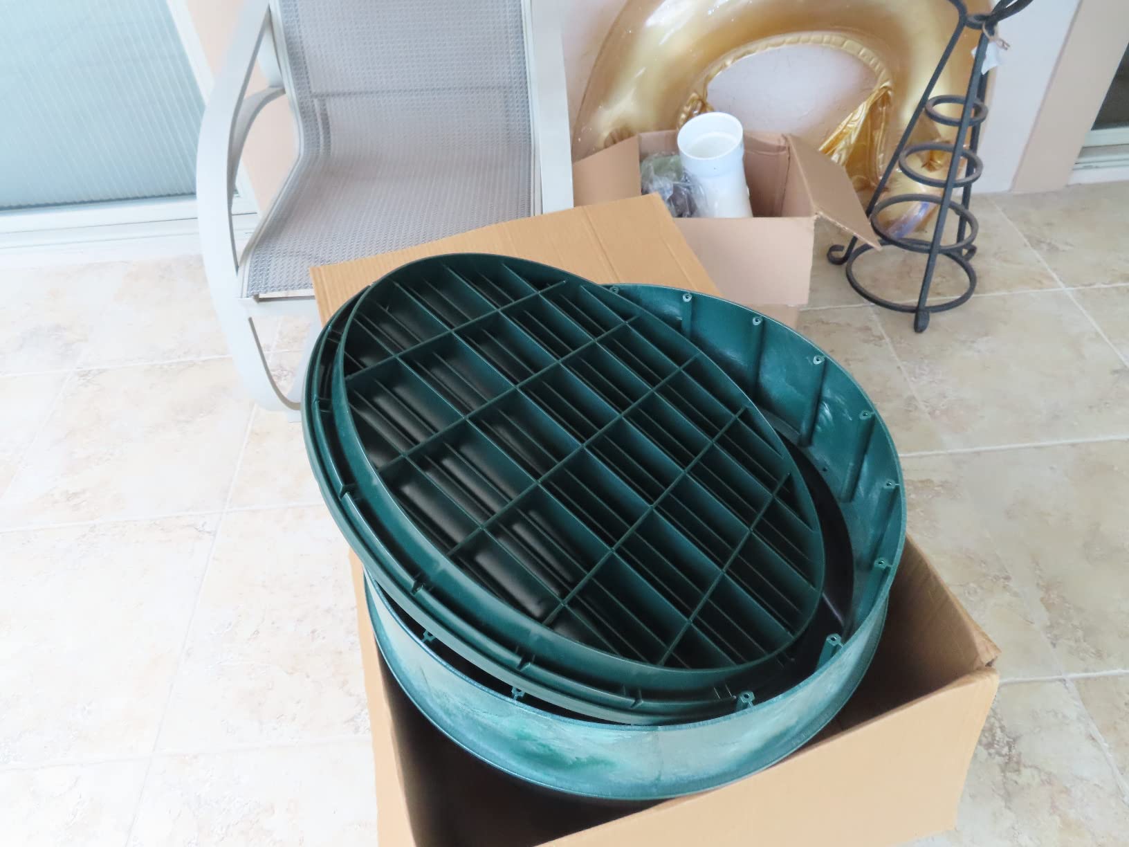 StormDrain FSD-3017 20-in. Large Round Catch Basin with Green Grate Kit customer photo 1