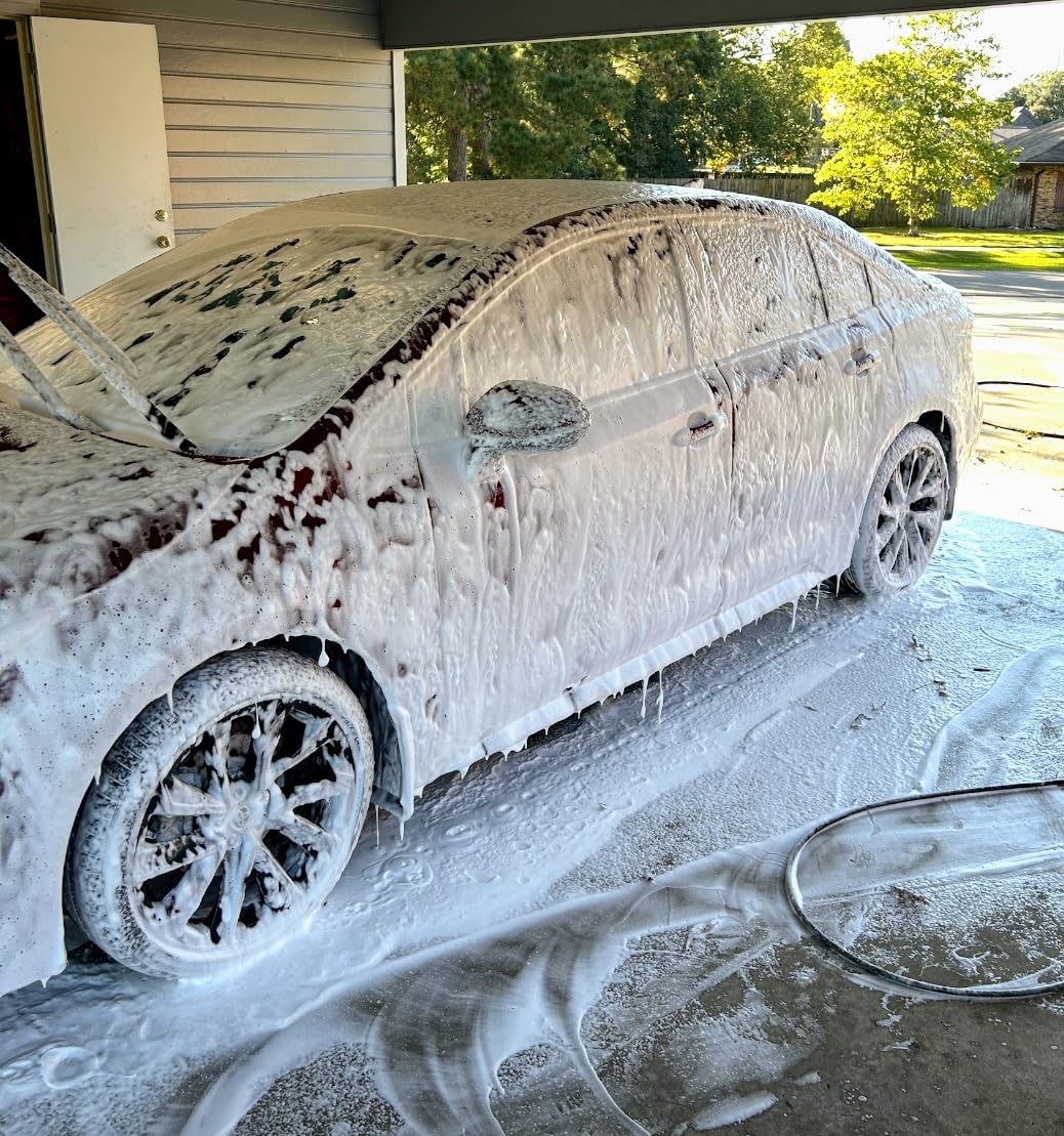 Pressure Washer Foam Cannon with Additional Orifice Nozzle 1.1mm, Adjustable Snow Foam Lance for Car Wash, 1/4 Inch Quick Connect, 1.5 Liter customer photo 2