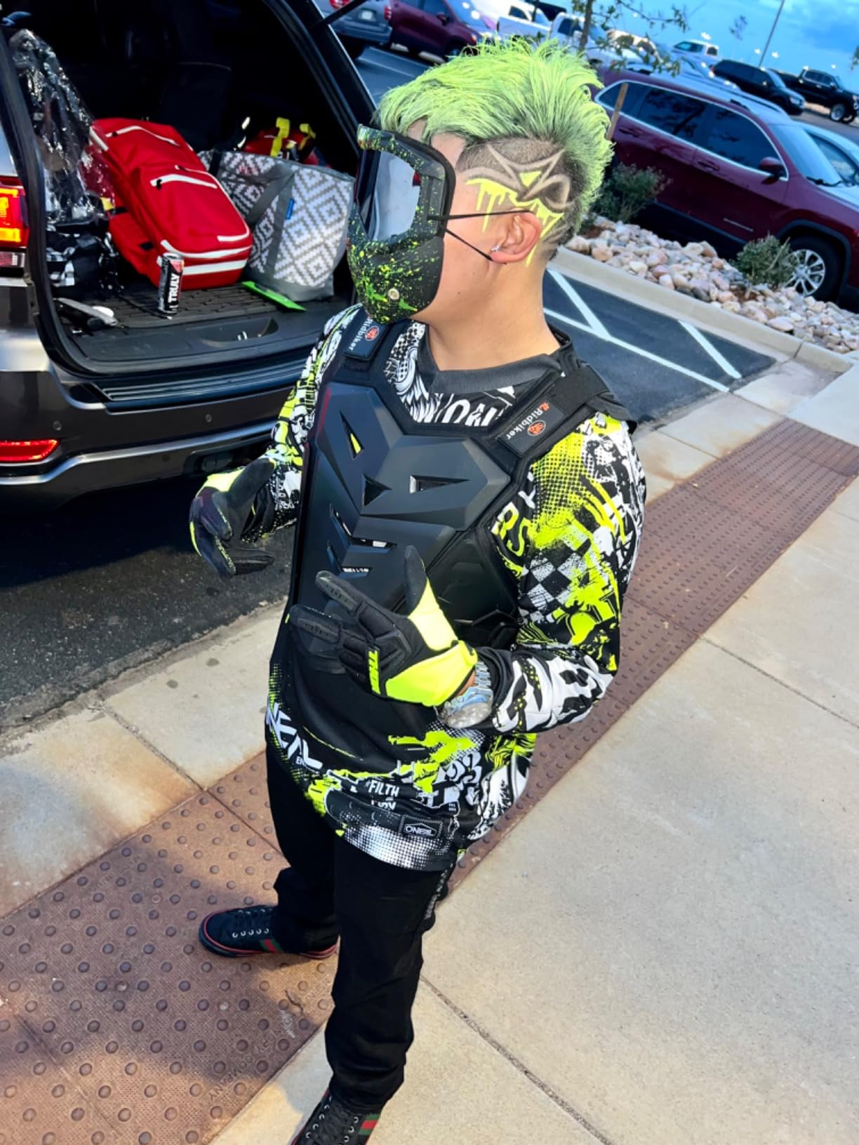 Motorcycle Chest Protector Motocross Adult Chest Armor Vest Motorcycle Safety Gear Chest Guard Dirt Bike MTV Motocross Riding Gear for Men customer photo 2