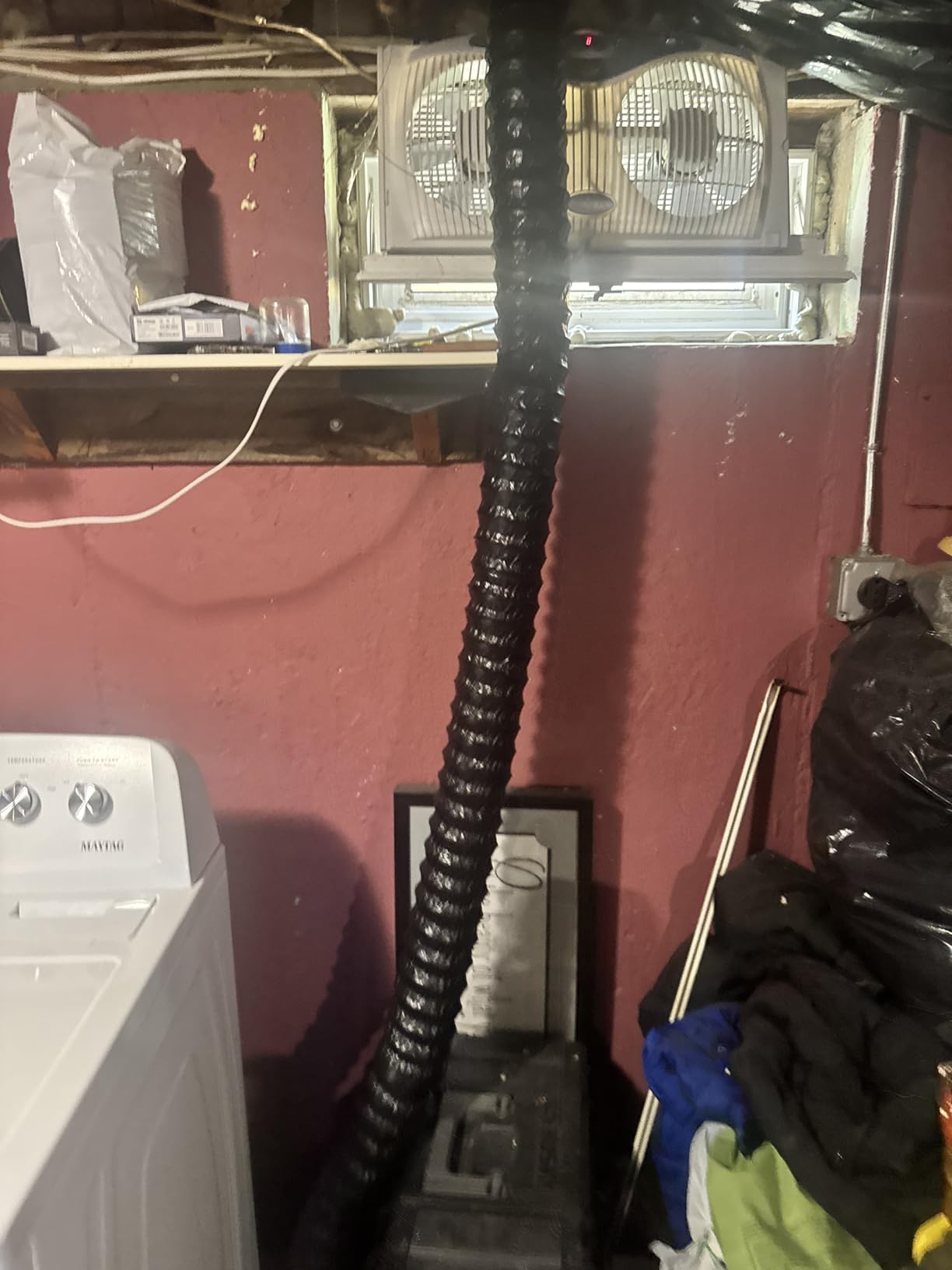 Hon&Guan Dryer Vent Hose, 4'' Flexible Duct 16FT with 2 Duct Clamps, Heavy-Duty Three Layer Protection, Black PVC, for HVAC Ventilation, Duct Fan Systems customer photo 1