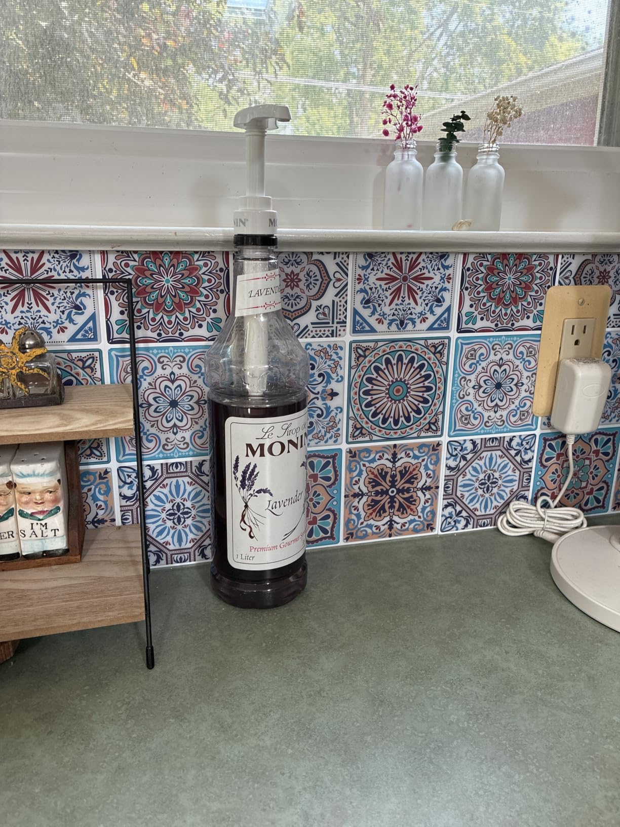 LONGKING Peel and Stick Backsplash Tile Stickers, Colorful Talavera Mexican Tile, Stick on Wall Tiles (10 Sheets) customer photo 2