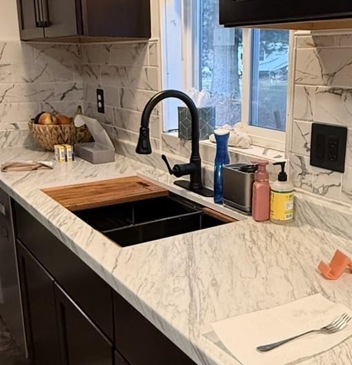 Sarlai 32 Kitchen Sink Undermount 32 x 19 Inch Undermount Sink Workstation | Premium 16 Gauge Stainless Steel Deep Single Bowl Under Counter Kitchen Sinks Basin 32x19x10 Round Corner customer photo 1