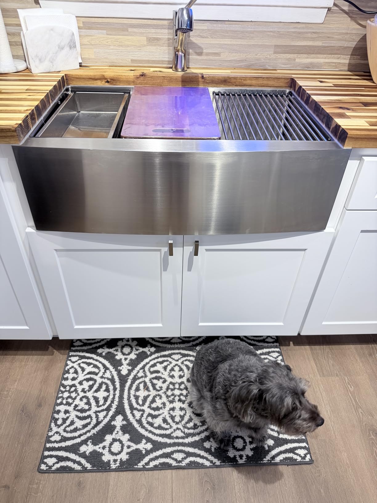33 Inch Stainless Steel Farmhouse Sink Workstation-Bokaiya 33x22 Apron Front Farm Sink 16 Gauge Single Bowl Farmhouse Kitchen Sink with Cutting Board customer photo 1
