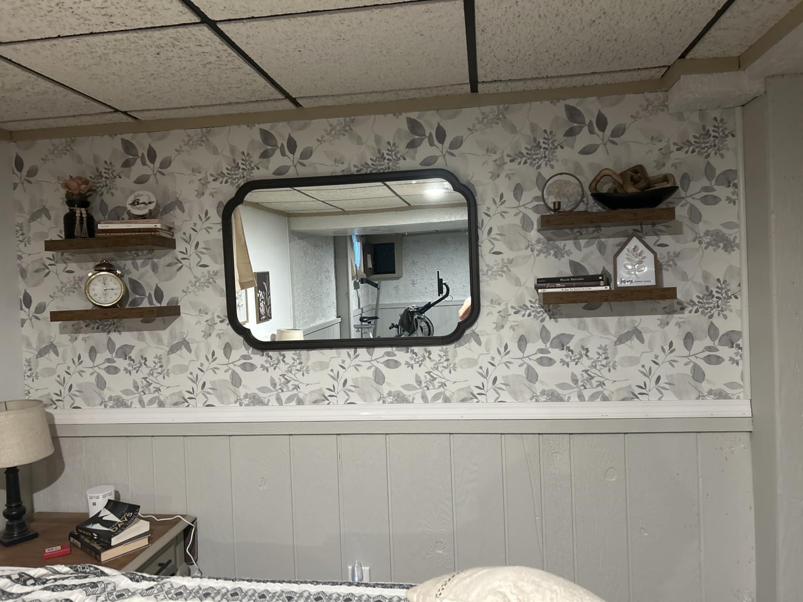 by WallPops NUS3144 Breezy Peel & Stick Wallpaper, Grey customer photo 2