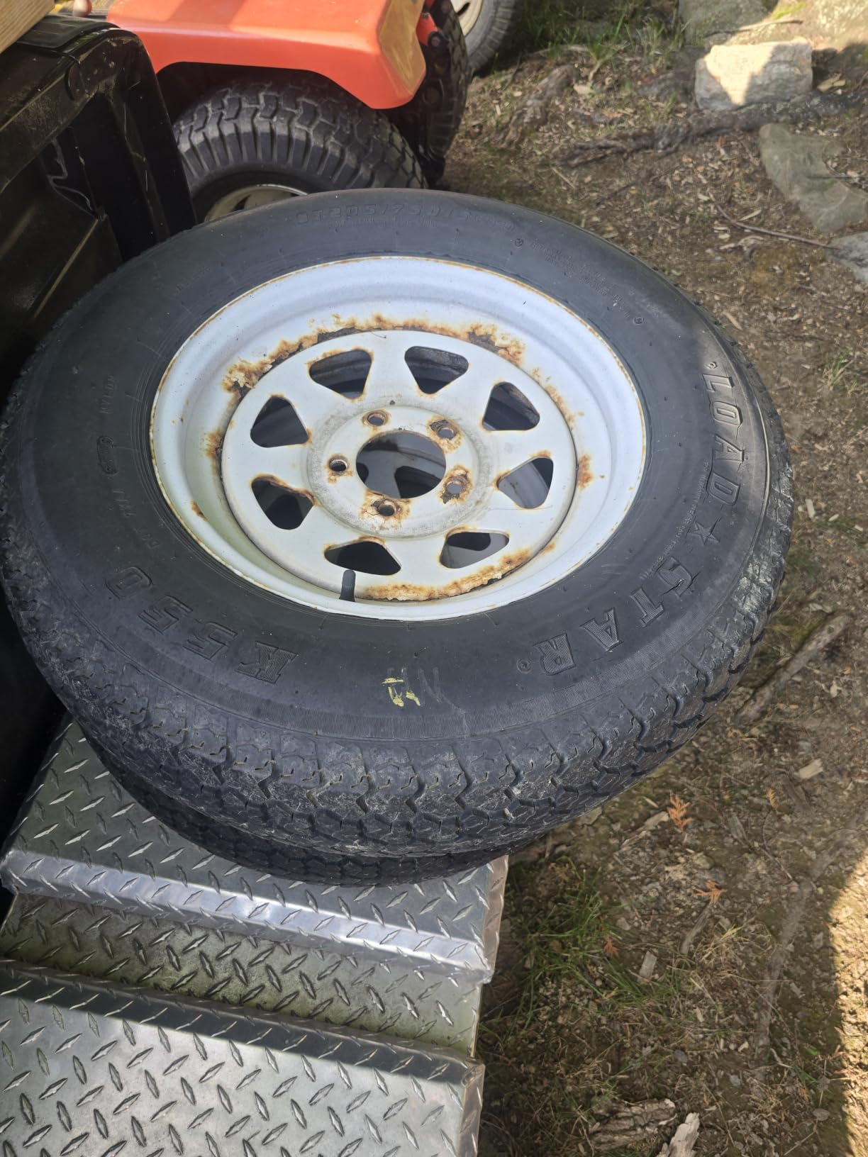 eCustomrim 2 Pack Trailer Tire Assembly ST205/75D15 Load C 5 Lug White | 15 Inch Load Range C 6 Ply Tires, 5 Lug On 4.5 Inch Center Steel Wheel, Utility Trailer Set - 2 Year Warranty With Roadside customer photo 1