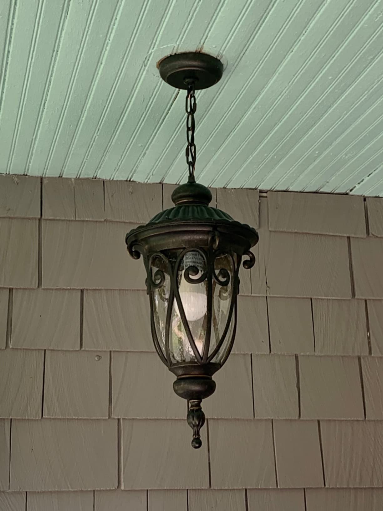 Outdoor Post Light Fixture with Pier Mount, 24 Inch High Vintage Post Lamp for Yard, Antique Bronze Exterior Waterproof Pole Lantern with Seeded Glass Shade, Aluminum, LM0519-M customer photo 1