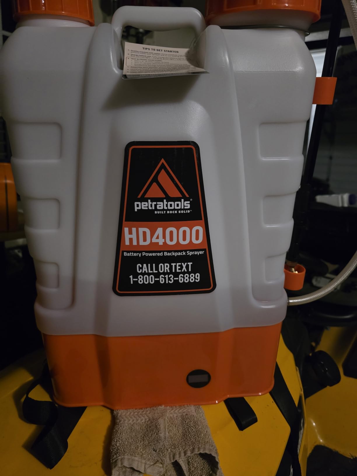 PetraTools Battery Powered Backpack Sprayer 4 Gallon - 6 Hours Long Battery Life & Padded Straps for Comfort - HD4000 Electric Backpack Garden Sprayer with 6 Spray Nozzles & 90PSI Adjustable Pressure customer photo 1