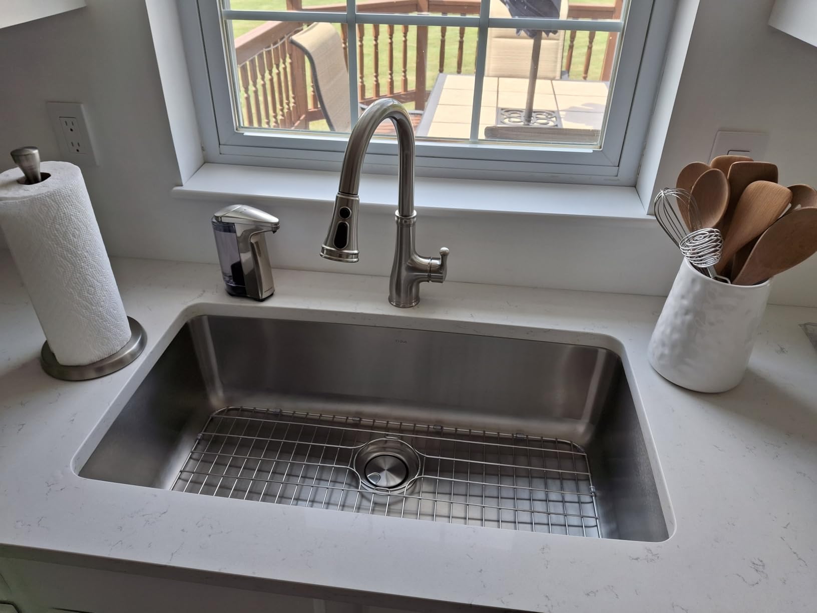 KRAUS Dex 33-inch Undermount 16 Gauge Stainless Steel Single Bowl Kitchen Sink, KA1US33B customer photo 2