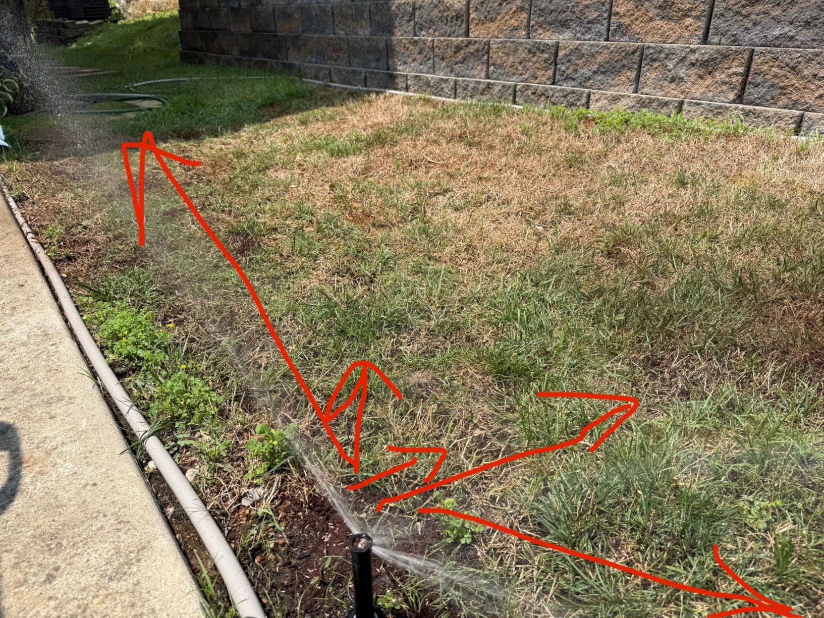 In-Ground Pop-Up Adjustable Spray, Yard Sprinkler Kit for Small Rectangular Coverage (Side Spray) customer photo 1