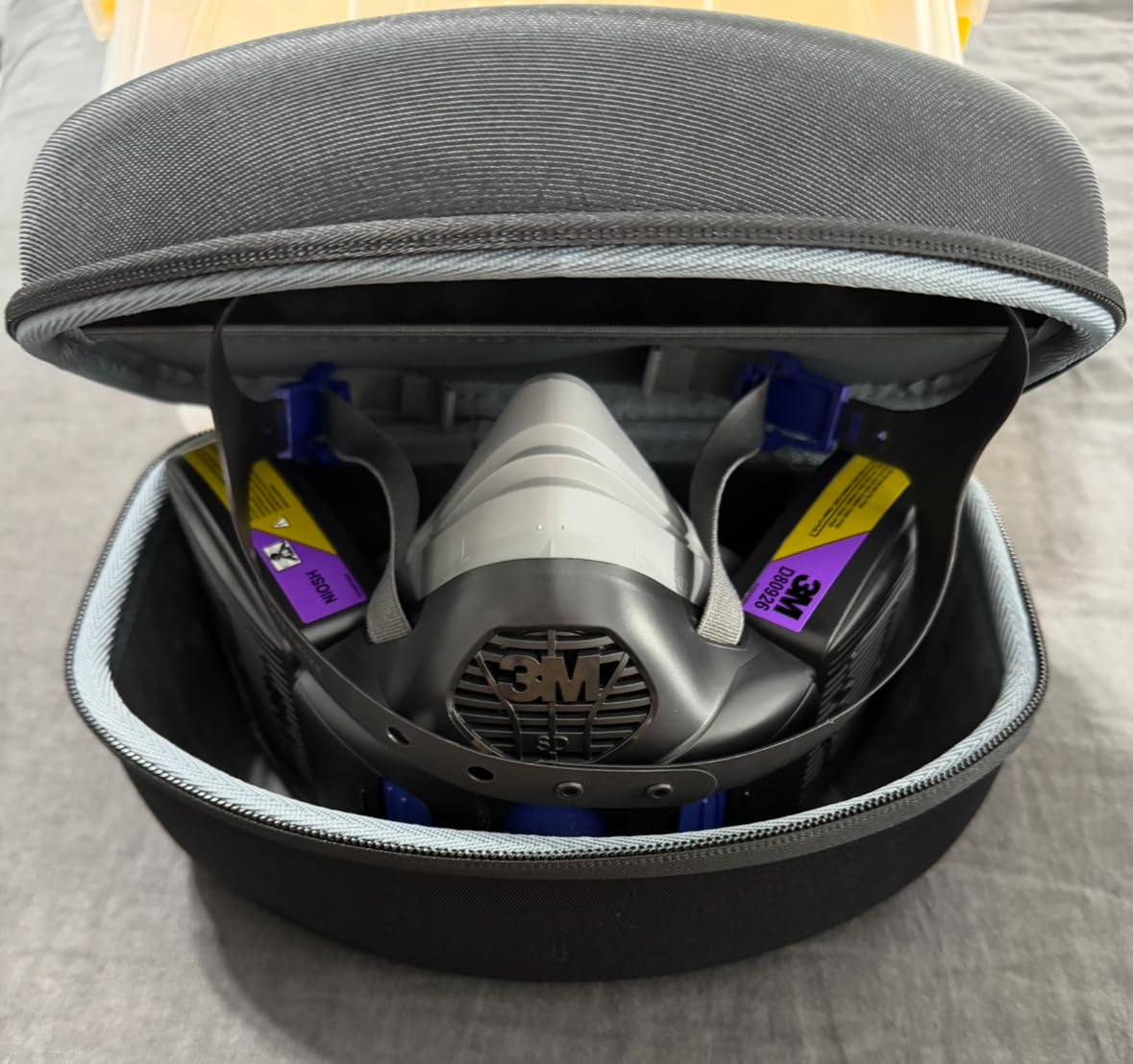 3M Reusable Respirator, Secure Click Half Face Respirator with Speaking Diaphragm and Push Button Seal Check, HF-802SD, Medium customer photo 2