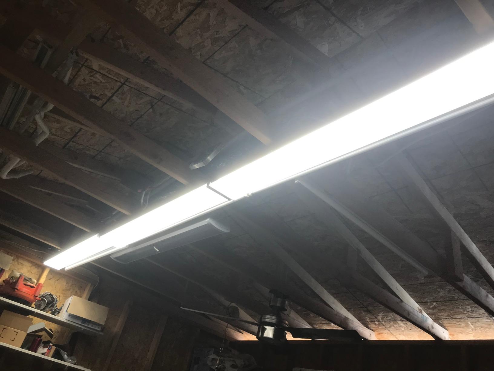 4FT LED Wraparound Light Fixture 40W 4000K, 4 Pack | 4800 Lumens, Neutral White, Flush Mount Shop Fixture, 120W Fluorescent Equivalent, 48 Inch, for Garage customer photo 1