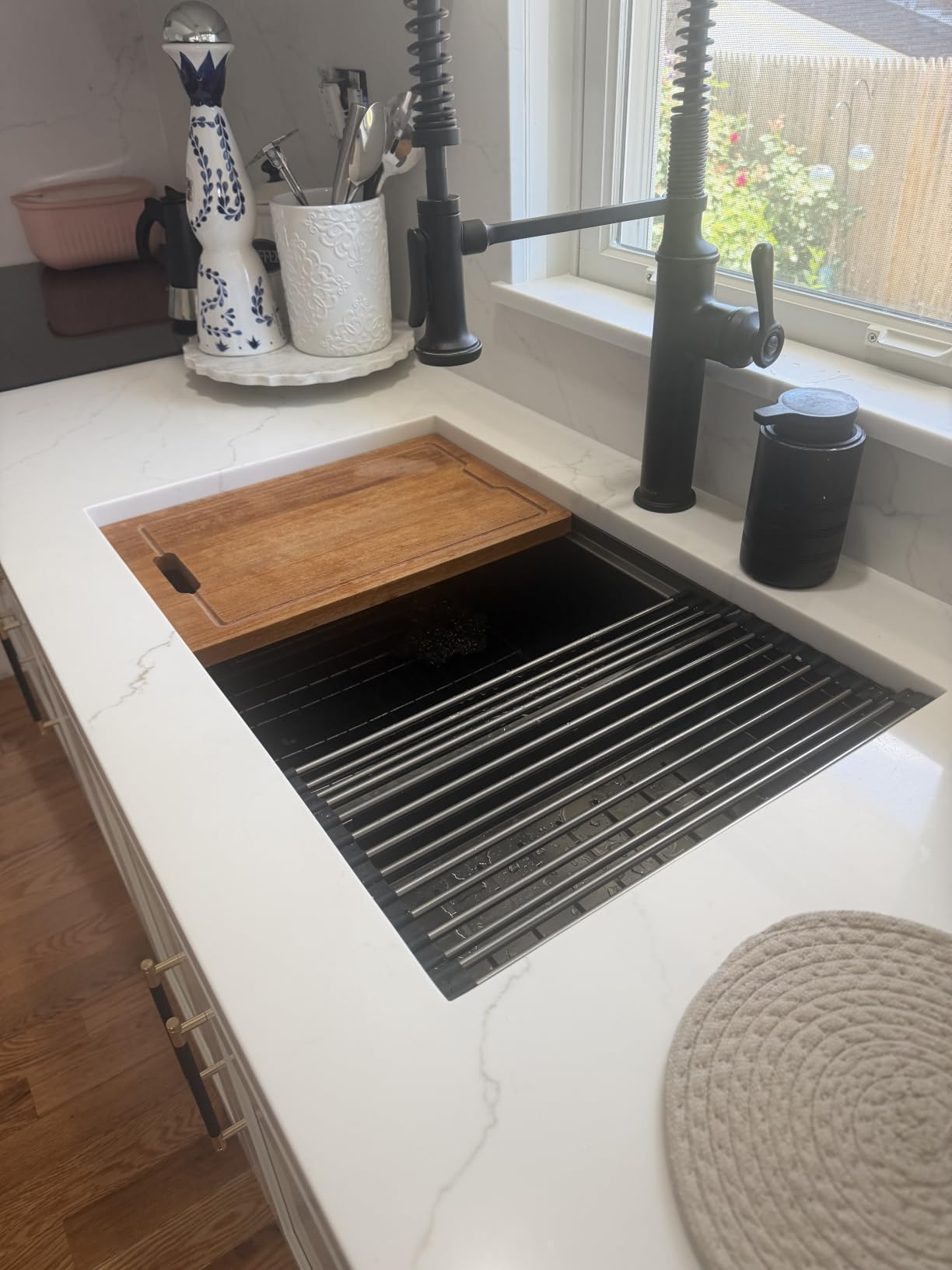 Lordear 30 Inch Undermount Kitchen Sink Workstation 16 Gauge Stainless Steel Under Counter Single Bowl Handmade Kitchen Sinks Basin 30x19x10 Inch customer photo 2