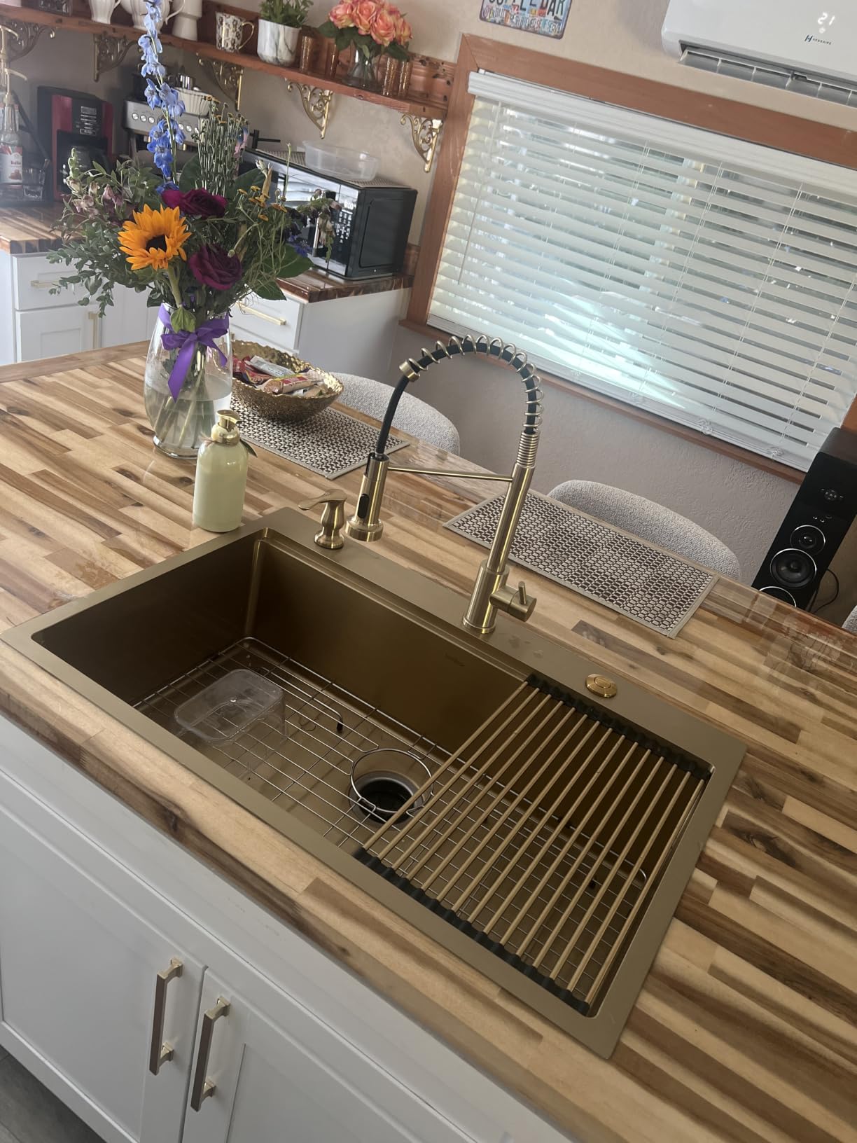Lordear 33 Inch Drop In Kitchen Sink Workstation All In One SUS304 16 Gauge Stainless Steel 33x22 Drop In Sinks Single Bowl Handmade Above the Counter customer photo 2