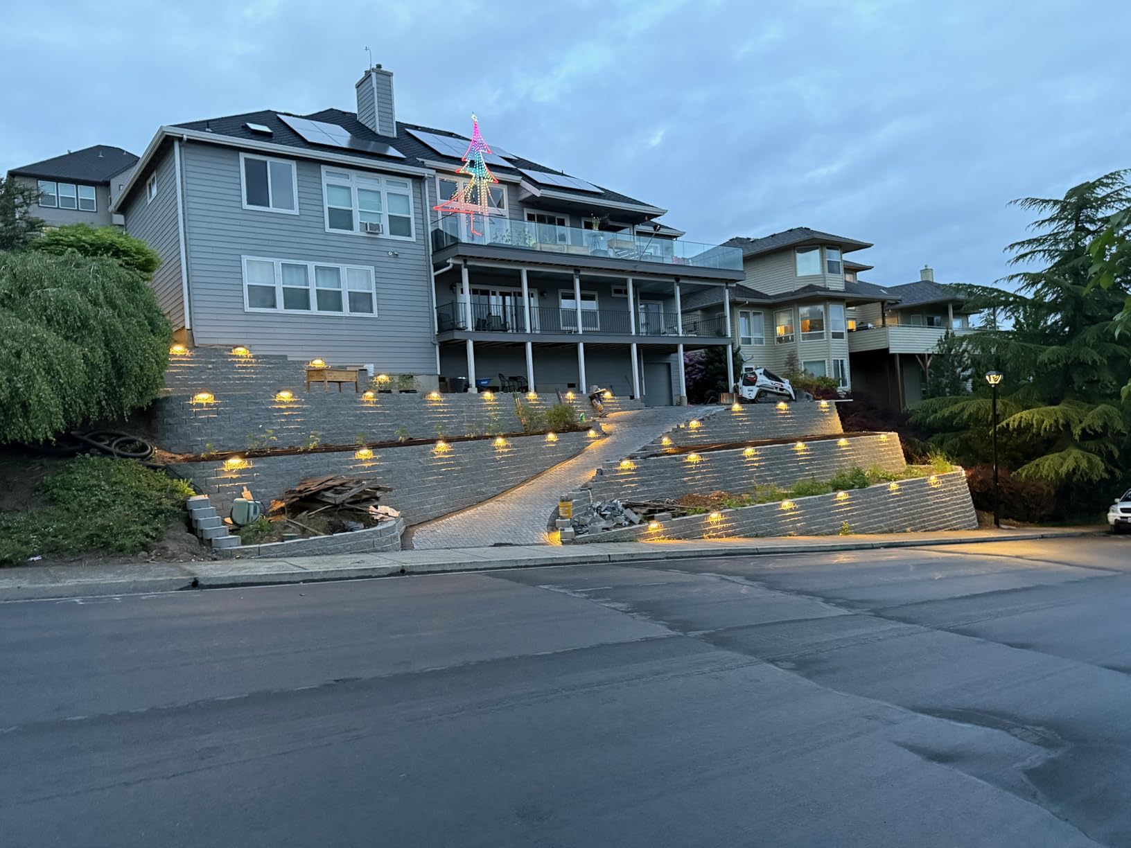 LEONLITE 8-Pack 7 Inch LED Hardscape Lighting, 3W/4W/5W, 2700K Soft White Dimmable Retaining Wall Lights, Low Voltage Landscape Lighting, 12-24V AC/DC Paver Light, Outdoor Step Lights, ETL customer photo 1